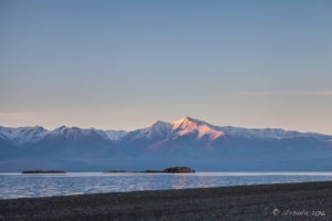 Sunset on the Altai Mountains at Uureg Lake Foreshore, Mongolia