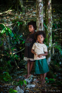 Two Papuan children, Milne Bay, PNG