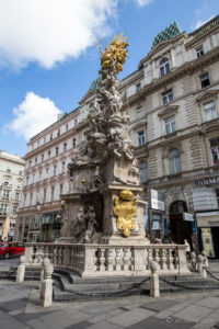 Holy Trinity column on Graben street in Vienna, Austria
