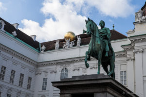 Statue of Holy Roman Emperor Joseph II, Hofburg Palace in Vienna, Austria