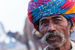 Indian man in a colourful turban, Pushkar, Rajasthan