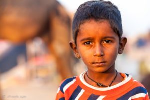 Closeup of an Indian boy, Pushkar Fair Grounds, Rajasthan