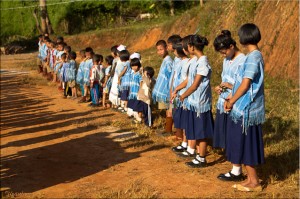 Karen Children in Traditional Dress