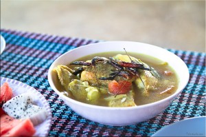 Fish Soup with Chillies on Top