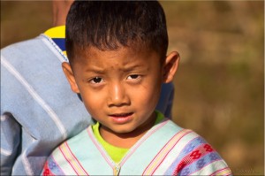 Karen Boy in Blue Tunic