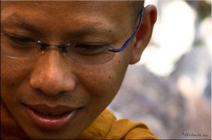 Close-up: young Thai monk