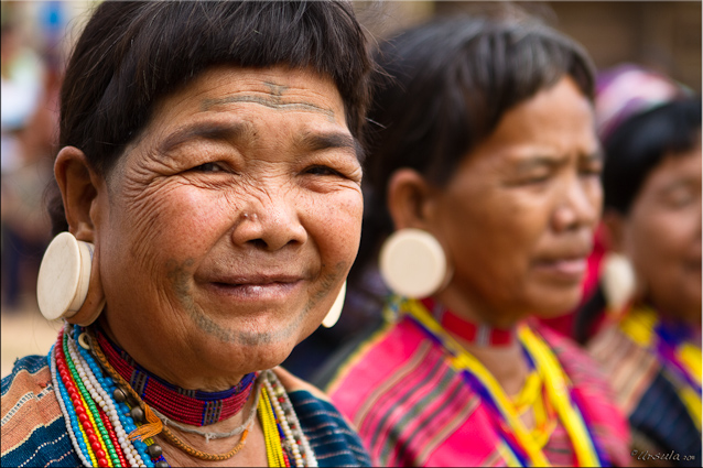 Portrait: Lawae Woman with Traditional Face Tattoos