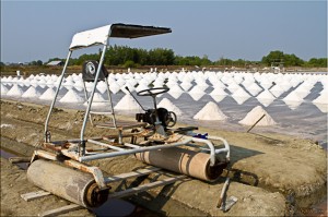 Rolling machine at the salt pans, Samut Sakorn