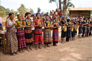 Lawae in Attapeu Province, Laos, singing