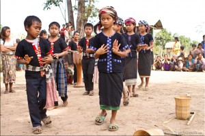 Singing Lawae Children. Laos
