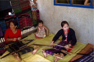 Taliang Belt-Loom Weavers in Traditional Dress