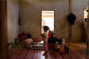 Ban Sivilai Interior: Linoleum floor and bare walls