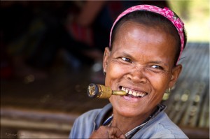 Portrait: Lawae Woman with Pipe