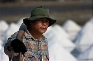 Portrait: Thai Male Worker, Salt Pans
