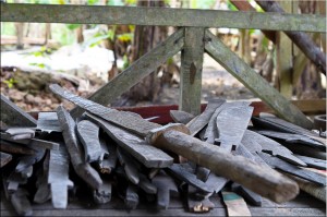 Wooden Blacksmiths Forms for knives and scythes