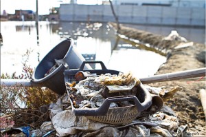 Close-up: Rubbish at the salt farms, Samut Sakhorn