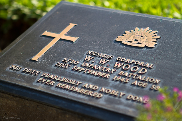 Headstone: Corporal W W Wood