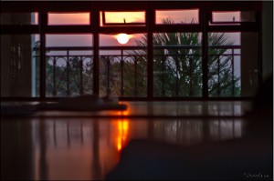 Sunrise in the Tropics, from a room