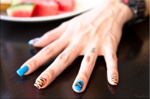 Female hand with Full Set Gel Nails