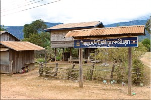 Small Wooden School Building on Stilts