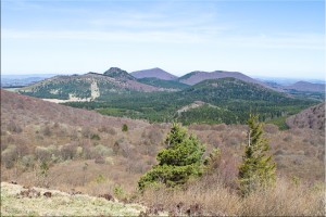 View of the Auvergne Mountains from Puy de Pariou