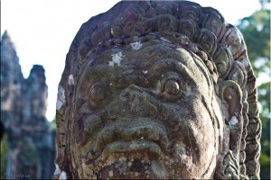 Row of Kmer demons, South Gate, Angkor Thom