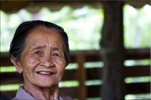 Portrait: Elderly Lanna (Thai) woman with a sparkle in her eyes