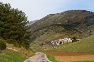 Village at the end of a small road
