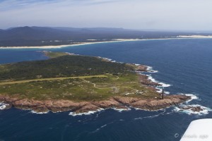Aerial view: Gabo Island from the south west.