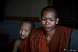 Portrait: Young Khmer Buddhist monks