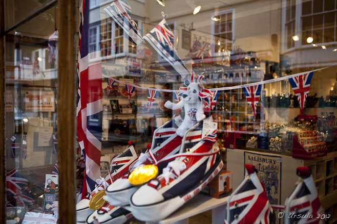 Shop window: layers of Olympics 2012 merchandise