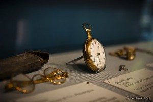 Gold pocket watch and gold-rimmed glasses. Andrew Jackson's Hermitage.