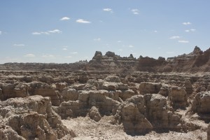 The craggy lanscape of the SD badlands.