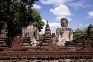 Backs of various-sized seated Buddhas, Wat Phra Kaeo