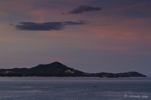 Night view over Bo Phut from Dr Frogs, Chaweng Noi, Koh Samui.