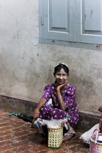 Woman Waiting Mahagandaryon Monastery