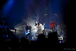 On stage, singer Karise Eden and band, Bluesfest 2013