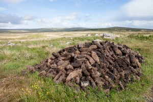 Pile of cut Peat blocks, Connemara