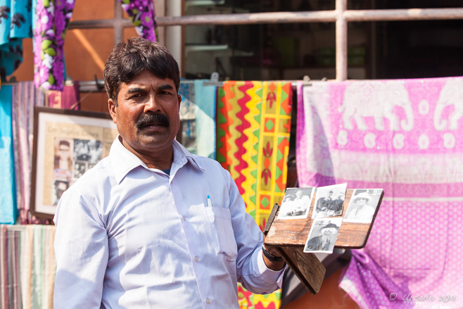 Mr Tikam Chand, Jaipur instant portrait photographer and some black and white prints.