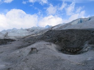 The Dirty Surface of the Perito Moreno glacier.