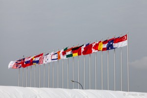 Flags from Twenty-two countries, Singapore Airshow 2014