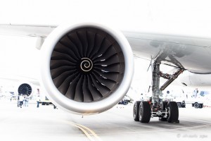 A Boeing A350 engine, Singapore Airshow 2014