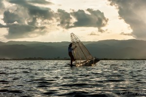 Intha Leg Rowing Fisherman, Inle Lake, Myanmar