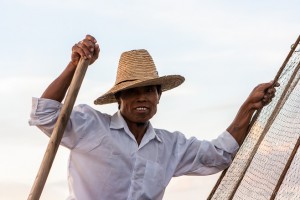 Portrait of an Intha Fisherman, Inle Lake, Myanmar