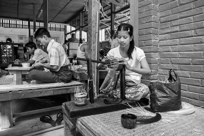 U Ba Nyein Lacquerware, Bagan Myanmar, B&W BlackandWhite 