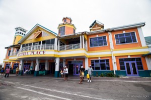 Brightly painted Festival Place, Nassau the Bahamas