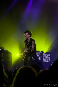 J Bowman on stage at Byron Bay Bluesfest 2014.