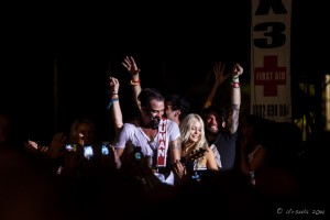 Michael Franti in the Crowd, Bluesfest 2014, Byron Bay