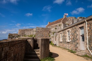 Buildings at the back of Elizabeth Castle Jersey