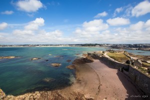 View to St Helier from Elizabeth Castle Jersey